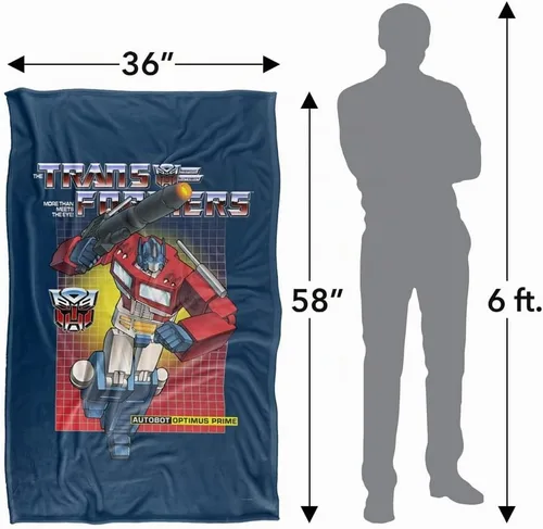Vista 5 de Transformers Optimus Prime - Manta de tacto sedoso, súper suave, 36 x 58 pulgadas