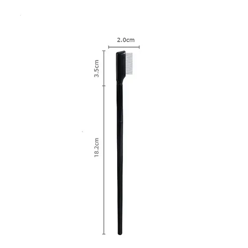 Vista 4 de Cepillo separador de pestañas, cejas o pestañas, aplicador de rímel, cepillos de máscara con dientes de metal, varitas de rímel reutilizables