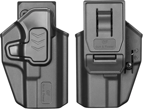 Vista 8 de GUN & FLOWER OWB Holster - Select Your Fit for: Ruger RXM, Glock 19/19X/23/26/44/45 (Gen 3-6) & Glock 32 (Gen 3-4), PSA Dagger Compact - Optic