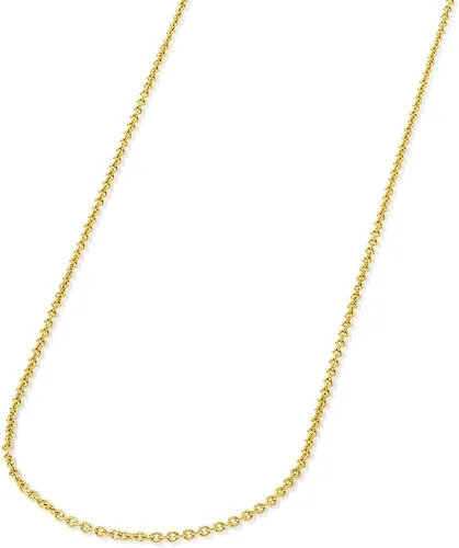 Vista 2 de Collar de cadena de eslabones de oro amarillo de 14 quilates, oro blanco u oro rosa de 0.020 in con cierre de anillo de resorte