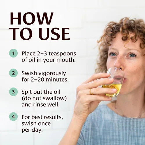 Vista 4 de Banyan Botanicals Paquetes de viaje orgánicos diarios de menta Swish – 12 unidades – Aceite ayurvédico para enjuague bucal para la salud bucal