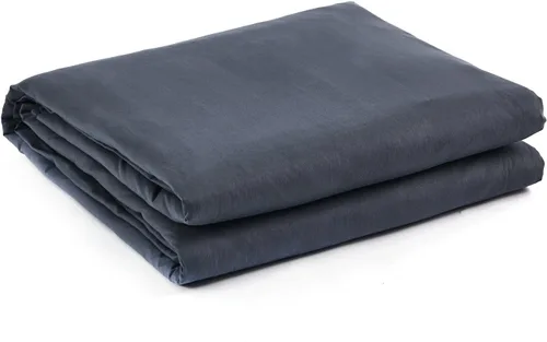 Vista 9 de RelaxBlanket - Funda de edredón de 60 x 80 pulgadas para manta con peso Algodón premium de 180GSM Gris oscuro