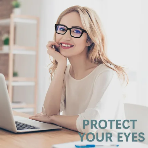 Vista 2 de Paquete de 4 lentes de lectura progresivos multienfoque para mujeres, estilo Oprah, bloqueo de luz azul, lectores de computadora