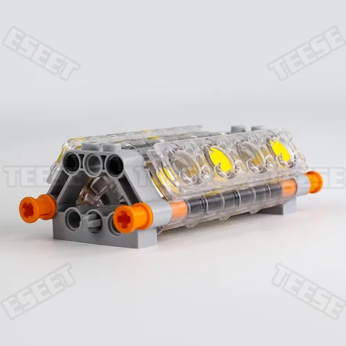 Vista 3 de TEESE 55pcs cigüeñal-motor-accesorios-kit con biela-cilindro- cabezal, compatible con piezas técnicas, para STEM-MOC-EV3-Proyecto-Bloques a granel