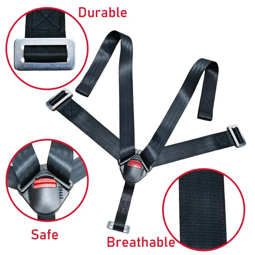 Vista 3 de Universal 5 Point Seat Pecho Arnés Clip y Asiento Pecho Arnés Clip Clip Hebilla Reemplazo Tendencia Guardia Ajustable