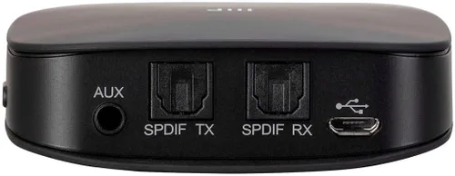 Vista 3 de [Usado] Monoprice Transmisor y receptor Bluetooth 5 premium con aptx HD, aptX, aptX de baja latencia, AAC y SBC códecs y entradas ópticas