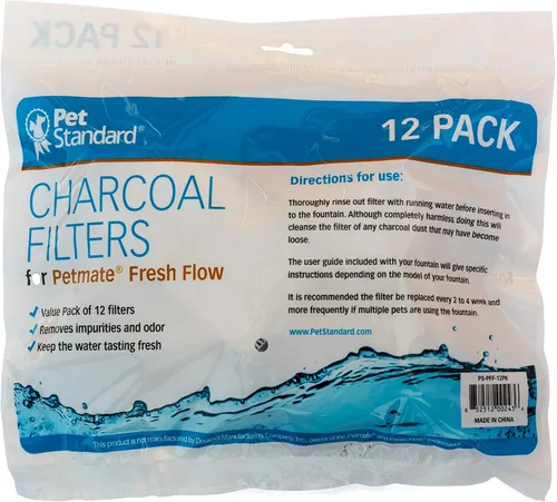 Vista 3 de PetStandard Filtros para fuentes de mascotas Petmate Fresh Flow (paquete de 12) Compatible con fuentes para mascotas Petmate Fresh Flow. Incluye