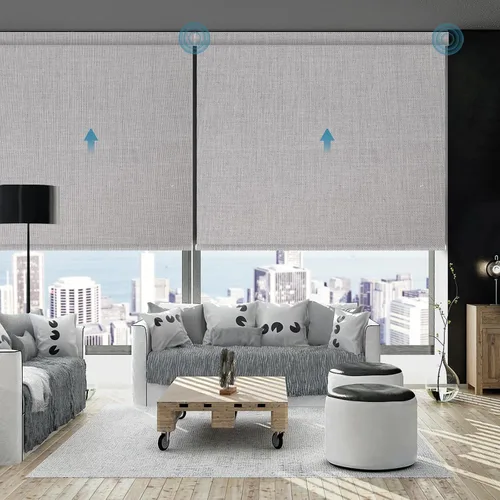 Vista 27 de Persiana Motorizada, Compatible con Homekit Thread-Enabled, Persianas Inteligentes 100% Opacas con Control Remoto, Persiana Enrollable Eléctrica