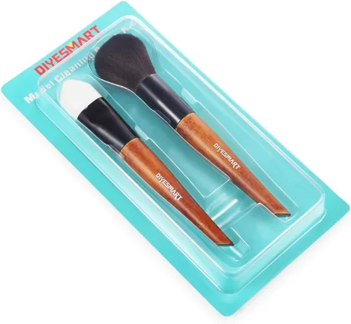 Vista 6 de DIYESMART Kit de cepillo de limpieza de 2 piezas con mango de madera, kit de cepillo de polvo para figuras, estatuas, modelos, manualidades