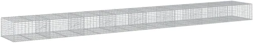 Vista 10 de vidaXL Cesta de gavión con tapa, 39.4 x 19.7 x 39.4 pulgadas, hierro galvanizado rectangular, resistente a la intemperie, montaje sin herramientas