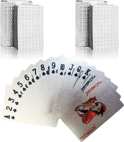 Vista 11 de 10 Paquetes de Cartas de Juego - 5 Negras 5 Doradas HD, 54 Cartas de Póquer Estándar de Plástico Impermeable para Fiestas Familiares naipes de oro