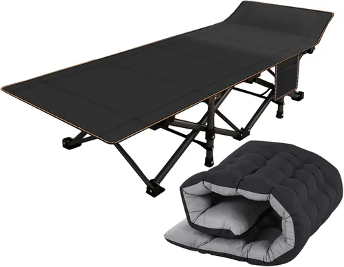 Vista 10 de ABORON - Catre de campamento XXL de 32 pulgadas para adultos, catre de dormir extra ancho de gran