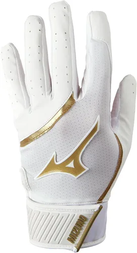 Vista 8 de Mizuno MVP - Guantes de bateo de béisbol para adultos Par Adulto, Joven y TBall Palma antideslizante Parte trasera FlexMesh Lengüeta