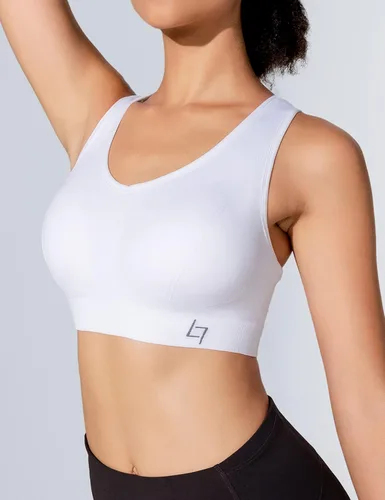 Vista 8 de FITTIN - Brasier deportivo con espalda cruzada para mujer, soporte acolchado de alto impacto sin costuras para yoga, gimnasio, entrenamiento y.