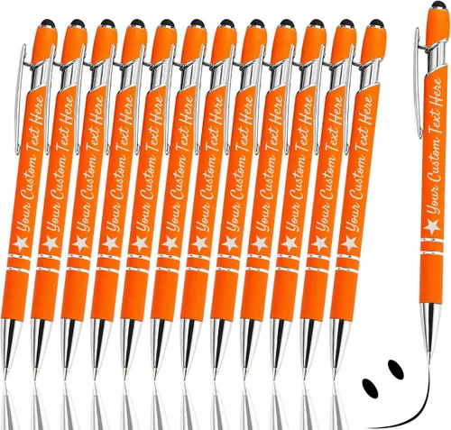 Vista 18 de Bolígrafos personalizados con lápiz capacitivo, bolígrafos grabados personalizados, impresos con tu logotipo o mensaje para Navidad, graduación