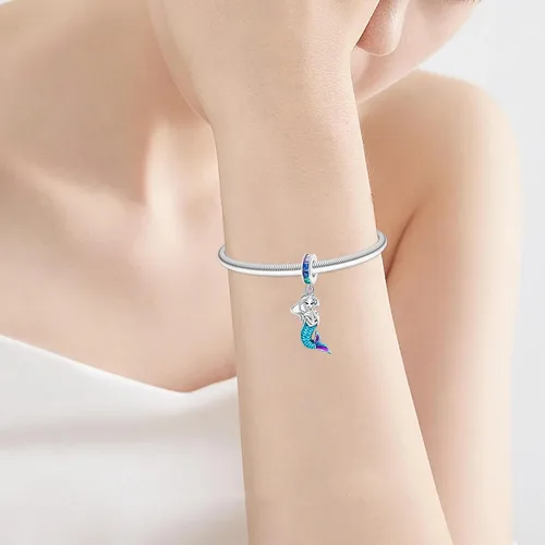 Vista 116 de Dije de girasol con diseño de estrella y luna y elefante para pulsera, collar de plata de ley 925, dijes de corazón de amor para mujer, regalo