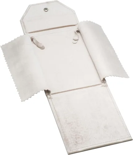 Vista 7 de Collar de terciopelo Joyería Carpeta de viaje Estuche de almacenamiento (Beige)
