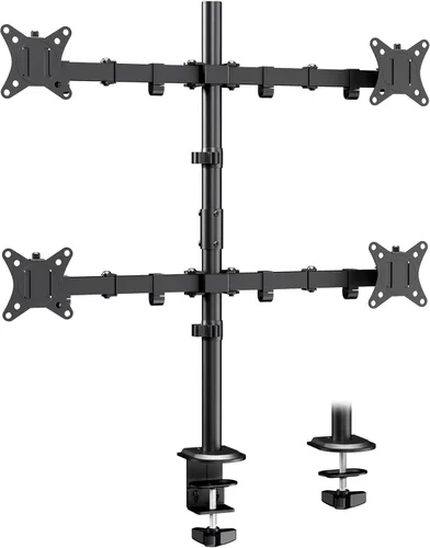 Vista 10 de PUTORSEN Soporte de monitor dual para pantallas de 17-32 pulgadas, VESA 75