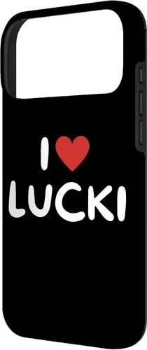 Vista 37 de Funda con corazón rojo para iPhone 16 I Love Lucki