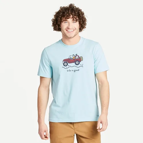 Vista 2 de Life is Good Camiseta vintage con gráfico Crusher para hombre Off-Road Jake