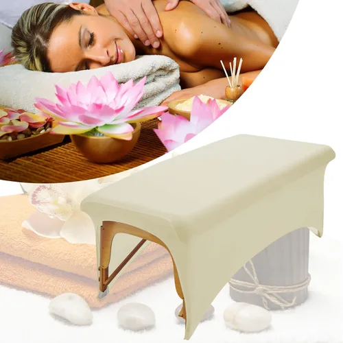 Vista 6 de Funda de cama elástica para cama de extensión de pestañas, juego de sábanas protectoras de tratamiento de spa para decoración de cama de pestañas
