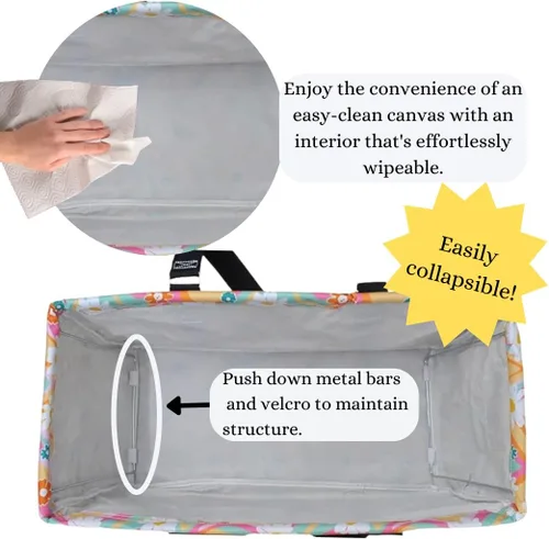 Vista 4 de Ngil - Bolsa de mano multiusos extragrande con la parte superior abierta, de 58 cm, modelo clásico, colección 2019