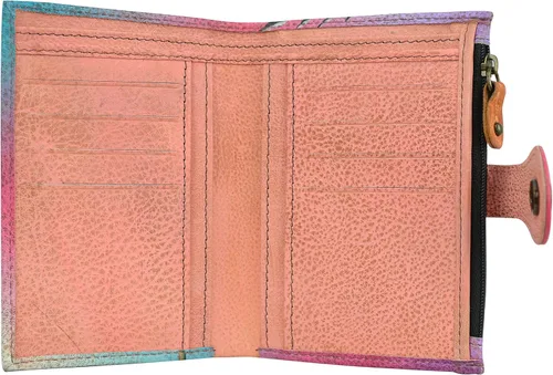 Vista 8 de Anna by Anuschka Cartera de mujer pintada a mano de cuero genuino para mujer