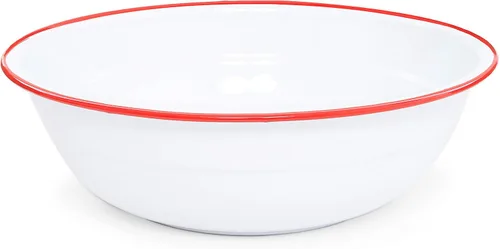 Vista 10 de Enamelware Cuenca pequeña, 4 cuartos de galón, Negro/Blanco Splatter (individual)