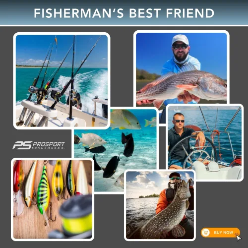 Vista 7 de proSPORT Pesca Polarizada Bifocal Sunglass Mens Anti-Glare Side Shield Pescador
