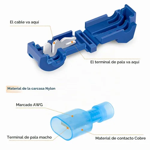 Vista 5 de Kuject Juego de 500 conectores de alambre termocontraíbles multiusos, impermeables, kit surtido de conectores de crimpado eléctrico, anillo aislado