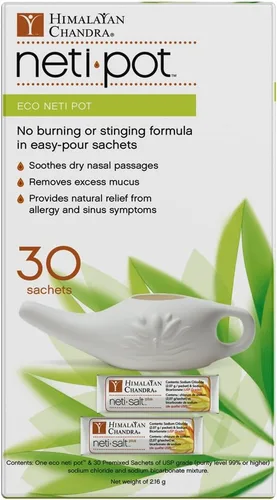 Vista 2 de Himalayan Chandra Eco Neti Pot con 30 sobres