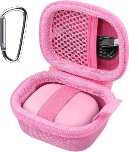 Vista 10 de co2CREA Estuche rígido para Beats Powerbeats Pro 2 con clip de mosquetón Caja Naranja Eléctrica