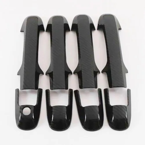 Vista 2 de para 2003 2004 2005 2006 2007 Honda Accord Cubiertas de Manija de Puerta Lateral de Fibra de Carbono Estilo Brillante ABS