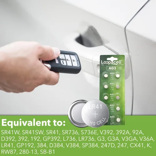 Vista 2 de LOOPACELL LR41 AG3 392 384 192 - Pilas de botón de 1,5 V (paquete de 50)