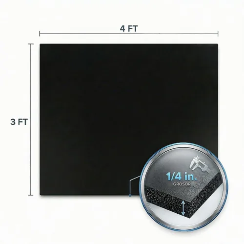 Vista 5 de Rollo de piso de goma resistente de 1/4" de espesor de Floor Inc Tapetes de piso de goma reciclada flexibles para gimnasio en casa Tapete