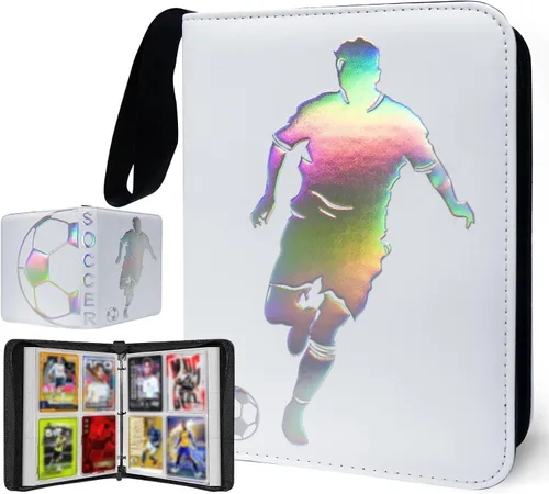 Vista 26 de Carpeta de Tarjetas de Fútbol 400 Bolsillos para Coleccionistas de Tarjetas de Intercambio de Fútbol, Libro de Almacenamiento de Tarjetas Portátil e