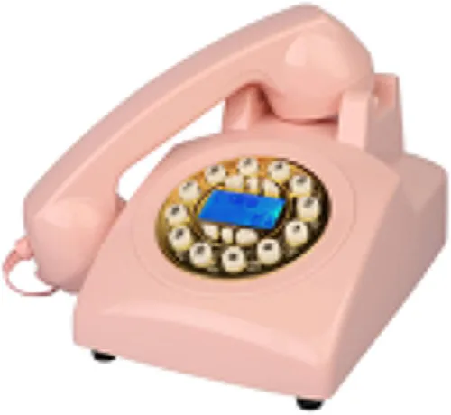 Vista 2 de Teléfono Vintage 1970s Estilo Retro Teléfono Fijo, Auténtico Tono Retro