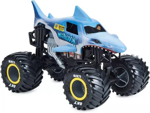 Vista 2 de Monster Jam 2021 Target Exclusive Breaking World Records Series 1:24 Megalodon fundido a troquel