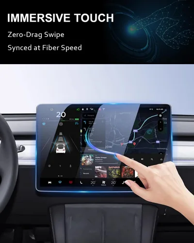 Vista 8 de Protector de pantalla para Tesla Model Y Modelo 3 Protector de pantalla de vidrio de 15.4 "Protector de pantalla de vidrio para asiento trasero 8