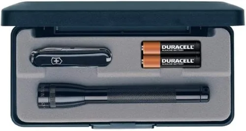 Vista 2 de Maglite Mini linterna incandescente AAA de 2 células en caja de presentación, negro