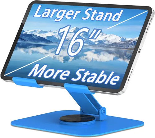 Vista 11 de Soporte de metal para tableta, soporte ajustable de rotación de 360° compatible con tabletas de 4 a 16 pulgadas como iPad Pro Air, iPad mini, Tab