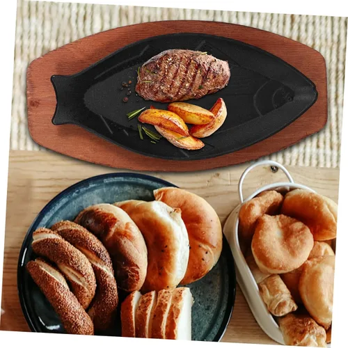 Vista 4 de DOITOOL Sartén antiadherente con forma de pescado para carne y panqueques, portátil, para freír barbacoas, placa de cocción de hierro fundido