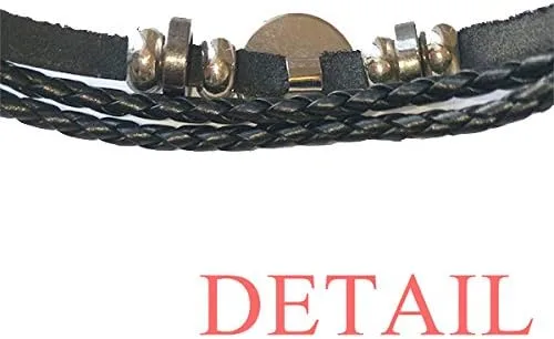 Vista 3 de DIYthinker Santiago De Chile City Watercolor Bracelet Braided Leather Woven Rope Wristband