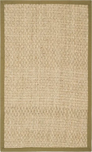 Vista 157 de SAFAVIEH Natural Fiber Collection NF114A - Alfombra de pasillo de hierba marina con patrón de tejido de cesta y borde, de 2 pies 6 pulgadas x 16