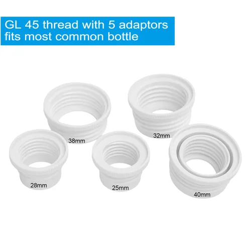Vista 6 de ONiLAB Dispensador de tapa de botella con botella de almacenamiento de medios redonda de 1 L (0.5-5 ml)