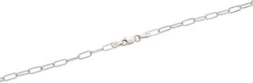 Vista 2 de Collar de eslabones con clip de papel de oro blanco de 14 quilates de 0.118in, Metal