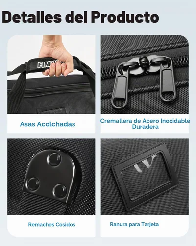 Vista 6 de Findway Bolsas de viaje de golf para aerolíneas con ruedas, Oxford resistente 1680D y ABS funda rígida para proteger palos de golf, ligeras y Negro