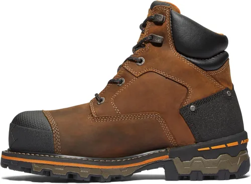 Vista 7 de Timberland PRO botas de trabajo para hombre Boondock de 6.0 pulgadas, con puntera suave, impermeables, industriales, Marrón