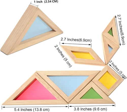 Vista 6 de BOHS Translucent Tangram, tarjetas multilingües, 1 pulgada de grosor