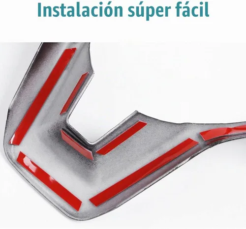 Vista 7 de BOYUER 3 piezas de ABS de fibra de carbono para el panel del volante, accesorios para el interior del automóvil, decoración del panel de moldura